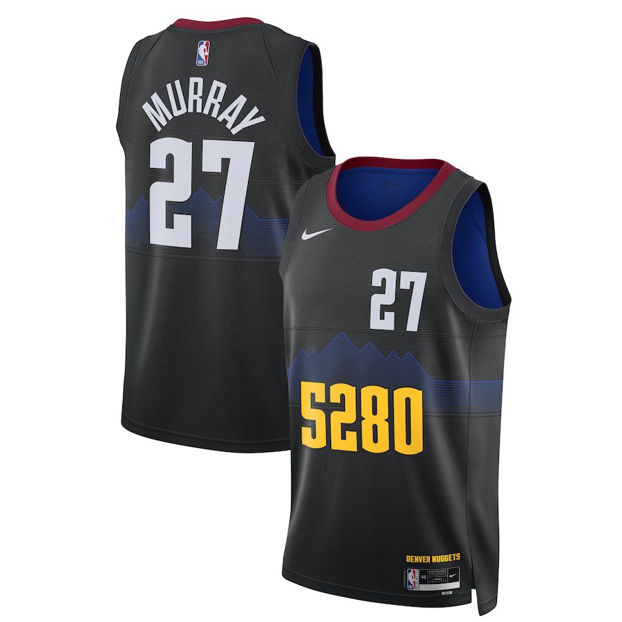 Men Denver Nuggets 27 Jamal Murray Nike Black City Edition 2023-24 Swingman NBA Jersey
